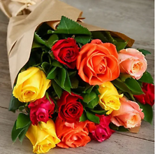 *Special* Dozen Wrapped Assorted Roses