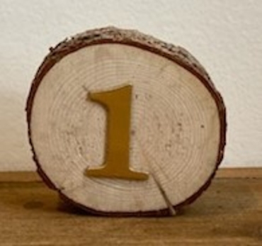 Wood Circle Table Number
