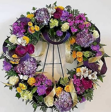 Bright Color Sympathy Wreath