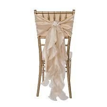 Ivory Curly Willow Chair Sash