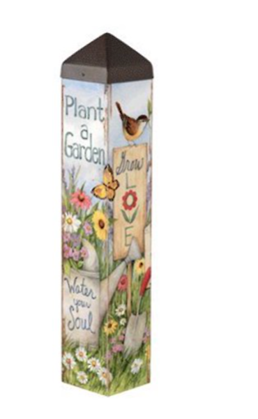 studio m 20\" plant a garden art pole