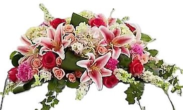 Loving Pinks Casket Spray
