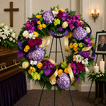Bright Color Sympathy Wreath