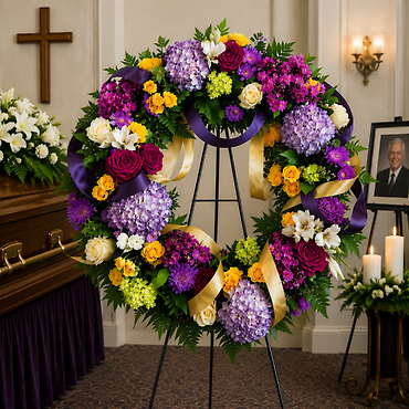 Bright Color Sympathy Wreath