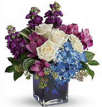Portrait In Purple Bouquet