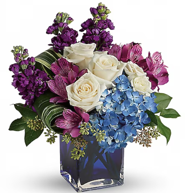 Portrait In Purple Bouquet