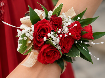 Classic Red Rose Wrist Corsage