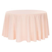 132\" Round Blush Poly