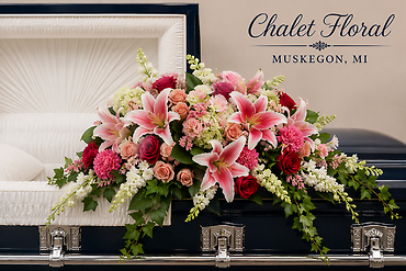 Loving Pinks Casket Spray