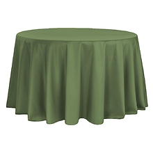 Polyester 120&quot; Round Tablecloth - Willow Green
