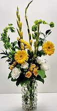 Yellow Bubble Vase Arrangemnt