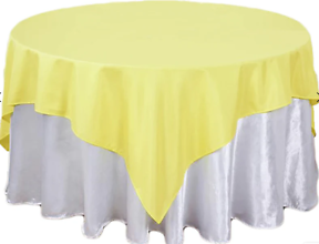 Yellow Polyester Overlay 70\"