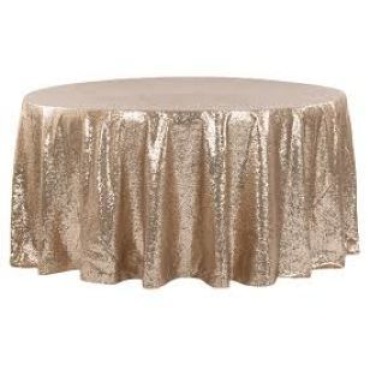 120&quot; Round Champagne Sequin