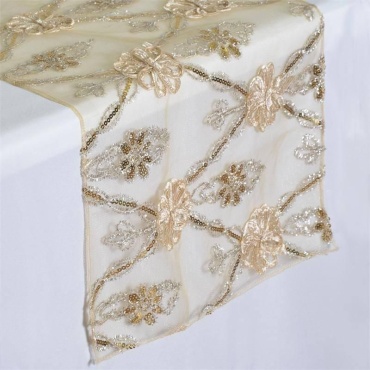 Champagne Fashionista Table Runner - Rental