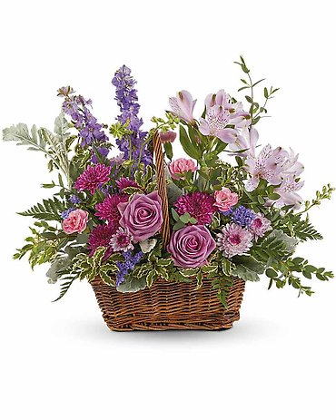 Lavender Meadow Basket Bouquet
