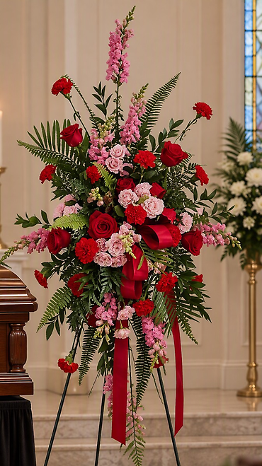Blushing Rose Tribute Easel