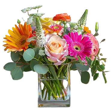 The Urban Glass Cube Bouquet