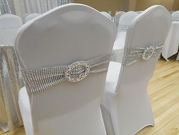 Rhinestone Buckle Bling Spandex Sash