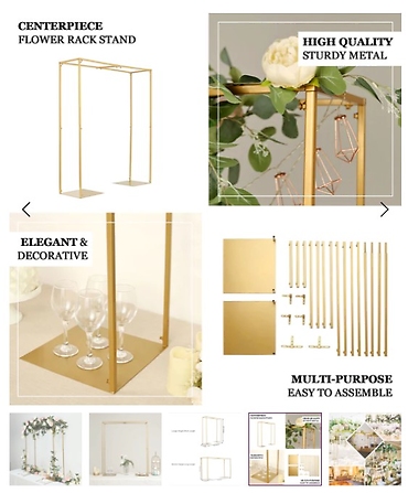 Gold Metal Stand 48\"