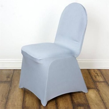 Silver Spandex Chair Covers
