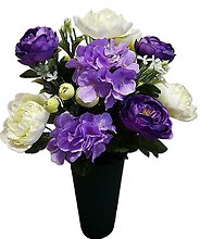 Purple & White Cemetery cone