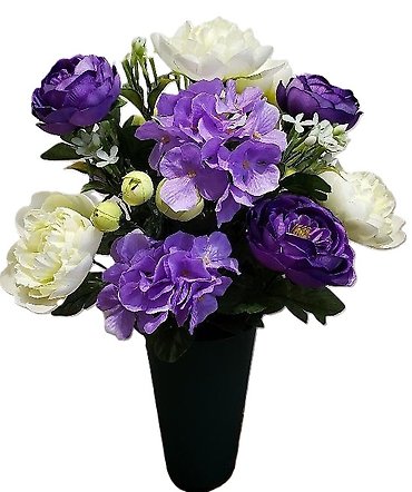 Purple & White Cemetery cone