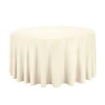 120&quot; Ivory Round Poly