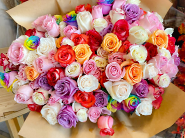 100 Roses Wrapped