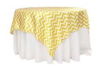 Yellow Chevron Satin Overlay