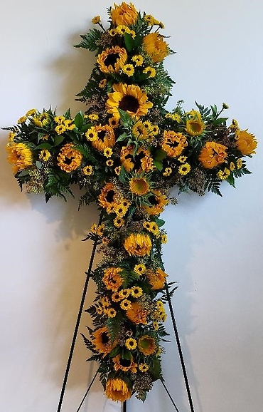Sunflower Sympathy Cross