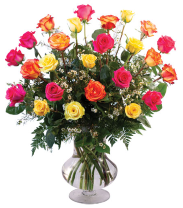 Premium 2 Dozen Assorted Roses Arranged