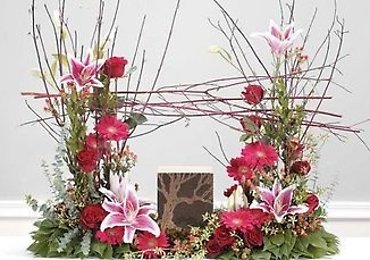 Twigs And Flowers Urn Surround