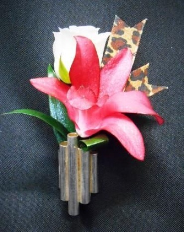 Silver Cylinder Boutonniere
