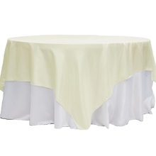 Ivory 90\" Taffeta Overlay