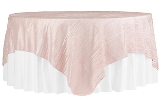 Blush Accordion Crinkle Taffeta Overlay