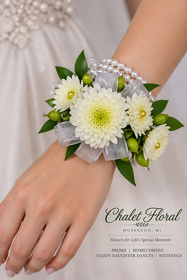 Pearl Elegance Wrist Corsage