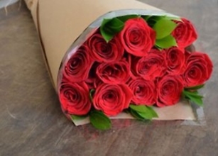 Dozen Wrapped Roses