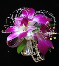 Orchids &amp; Diamonds Wrist Corsage