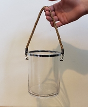 Hanging Glass Cylinder Lantern Vase