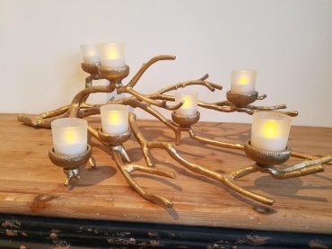 Gold Branch Candle Holder