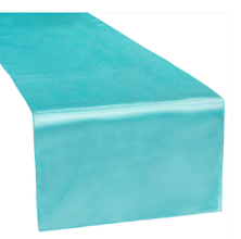 Turquoise Satin Runner