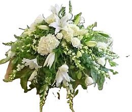 White Elegance Casket Spray