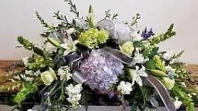 Lavender Garden Casket Spray