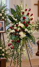Patriotic Garden Tribute Easel Spray