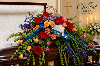 Colorful Casket Spray