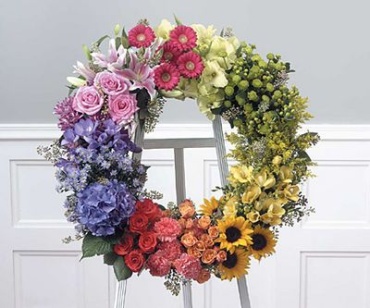 Colorful Wreath,funeral wreath,sympathy wreath,