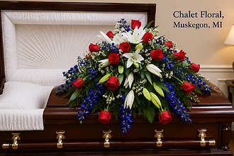 The All American Tribute Casket Spray