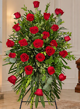 Red Rose Tribute Easel Spray