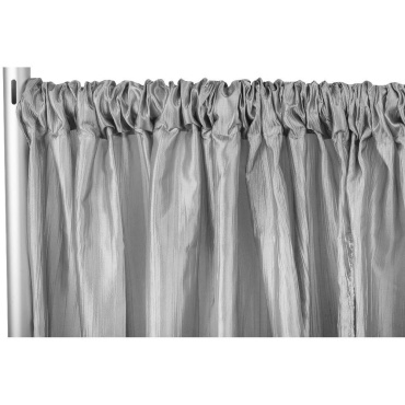 Accordion Crinkle Taffeta Backdrop Panel - Silver