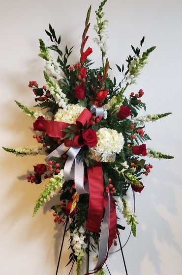 Muskegon Red and White Easel